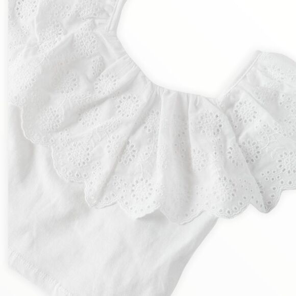 ZARA Kids | White | SWISS EMBROIDERED T-SHIRT - Picture 3 of 5